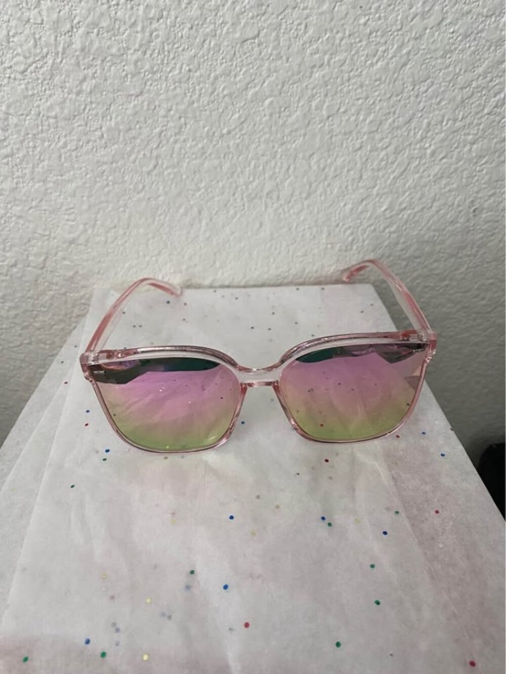 Pink Mirrored Chrome Sunglasses | Light Pink Plastic Frame | Cute Feminine